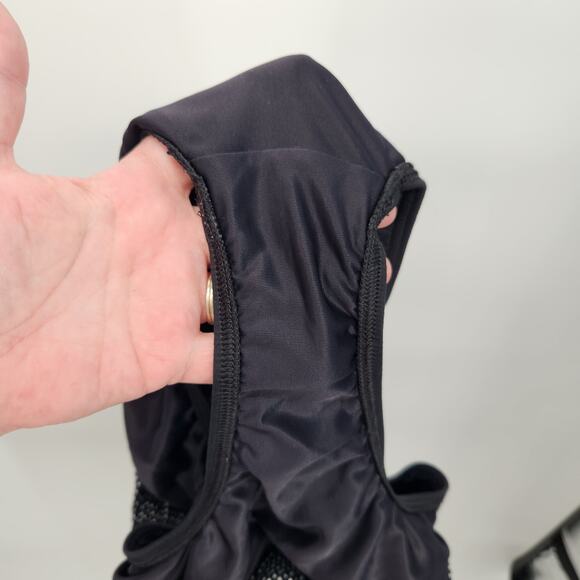 Lands' End Black White Polka Dot Swim Bottoms Plus Skirt Women's 20W - Picture 5 of 6